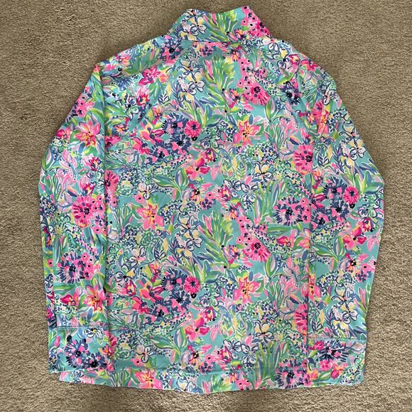 Lilly Pulitzer Luxletic Hadlee Jacket Large Floral Preppy UPF 50+ Stretch Tennis - Picture 6 of 6